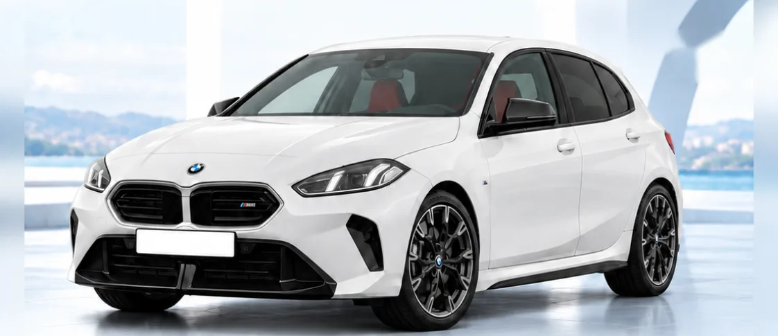 BMW 1 Series, front three-quarter view. Image for illustration; specification and colour may differ.