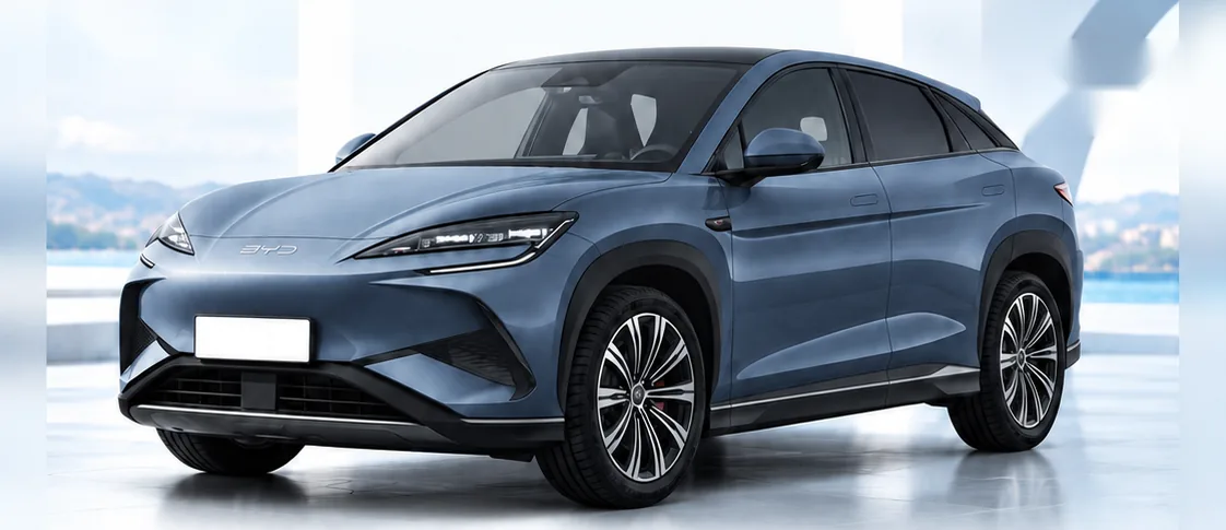 BYD Sealion 7, front three-quarter view. Image for illustration; specification and colour may differ.