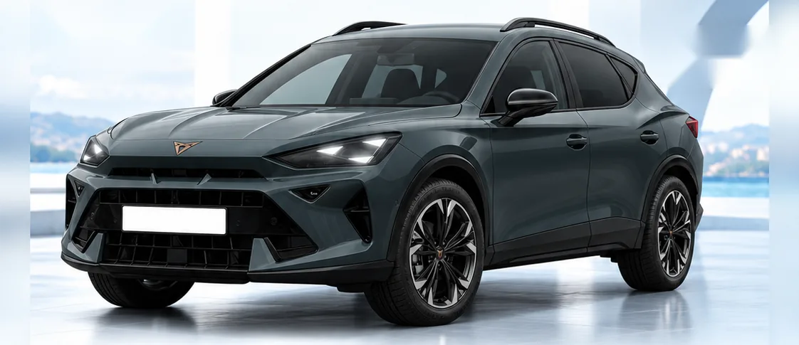CUPRA Formentor, front three-quarter view. Image for illustration; specification and colour may differ.