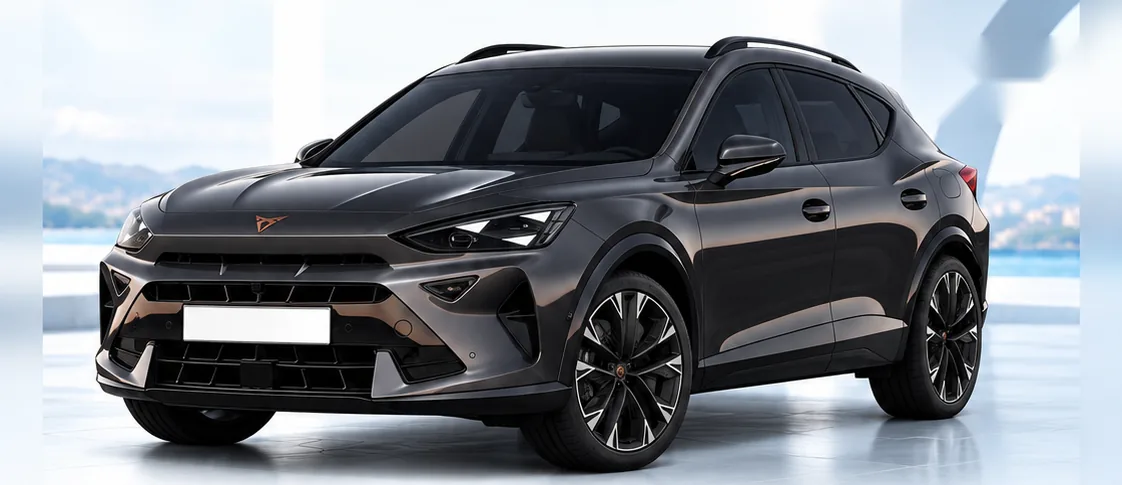 CUPRA Formentor, front three-quarter view. Image for illustration; specification and colour may differ.