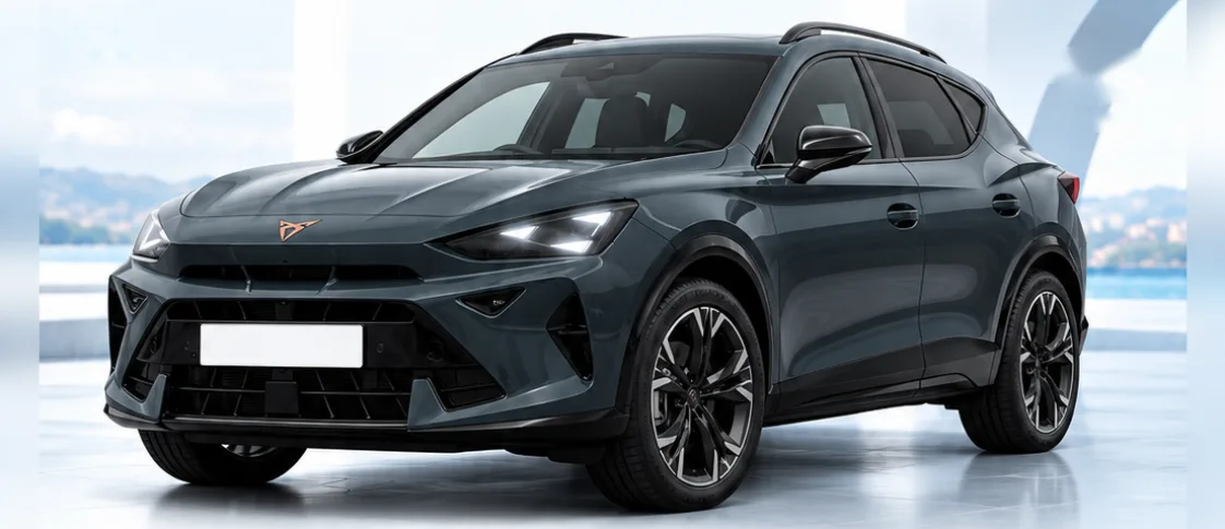CUPRA Formentor, front three-quarter view. Image for illustration; specification and colour may differ.
