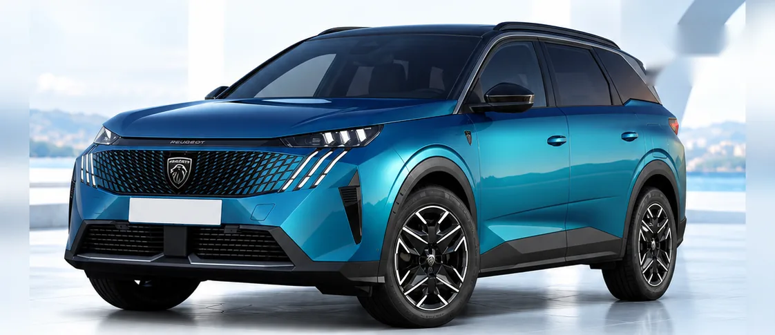 Peugeot 5008, front three-quarter view. Image for illustration; specification and colour may differ.