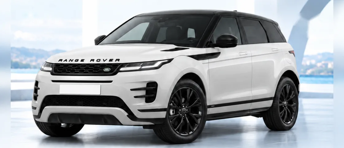 Land Rover Range Rover Evoque, front three-quarter view. Image for illustration; specification and colour may differ.