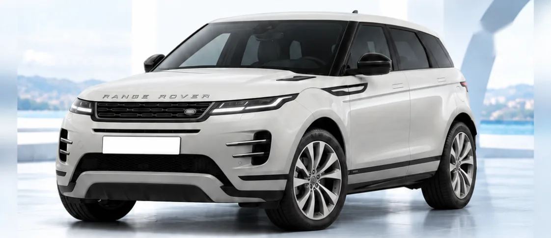 Land Rover Range Rover Evoque, front three-quarter view. Image for illustration; specification and colour may differ.