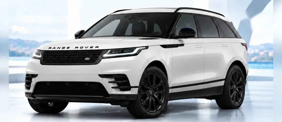 Land Rover Range Rover Velar, front three-quarter view. Image for illustration; specification and colour may differ.