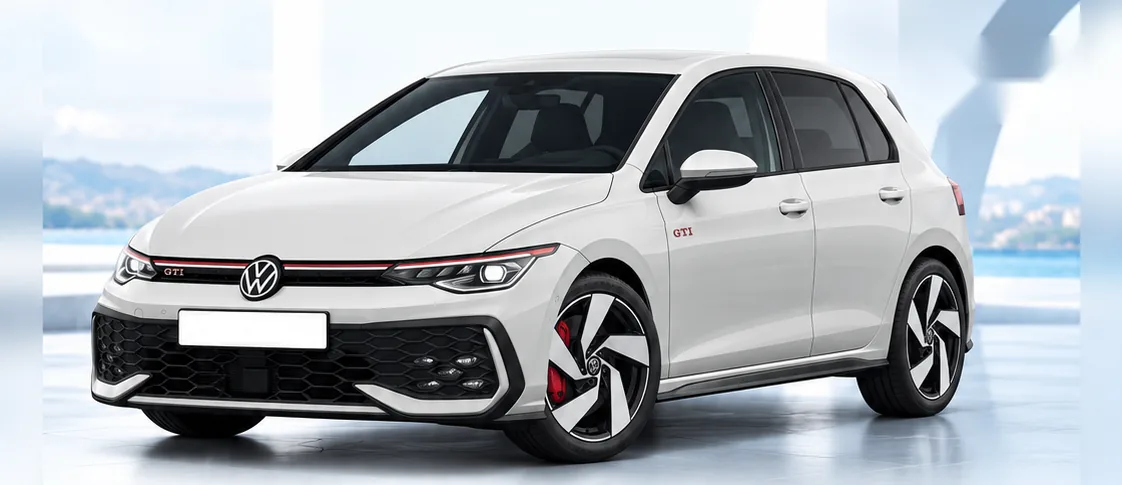 Volkswagen Golf, front three-quarter view. Image for illustration; specification and colour may differ.